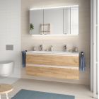 Meuble SPIRIT 1200 2 tiroirs metalliques CHENE AFRICAIN 1194 x 540 x 450 mm