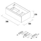 Meuble SPIRIT 600 1 tiroir metallique PIN BAHIA 598 x 270 x 450 mm