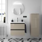 Meuble SPIRIT 600 2 tiroirs metalliques TAUPE BRILLANT 598 x 540 x 450 mm