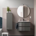 Meuble SPIRIT 700 2 tiroirs metalliques GRIS BRILLANT 697 x 540 x 450 mm