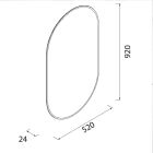 Miroir OLIMPIA royal green vertical luminaire led (20 W) IP44 920 x 520 x 30 mm