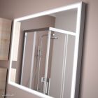 Miroir ROMA 1000 horizontal vertical avec blanc framework. LED (15W) IP 44