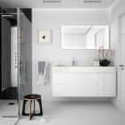 Plan de toilette COMPAKT 46 de 1001 a 1200 mm. avec une grande vasque integree