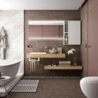 Plan de toilette COMPAKT 46 de 1401 a 1600 mm. vasque semi encastre CHENE AFRIC