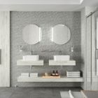 Plan de toilette COMPAKT 46 de 1801 a 2000 mm. avec une vasque a poser CHENE ARC