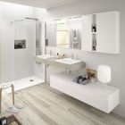 Plan de toilette COMPAKT 51 de 1401 a 1600 mm. deux vasques semi encastres CIME