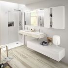 Plan de toilette COMPAKT 51 de 1401 a 1600 mm. deux vasques semi encastres MARB