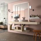 Plan de toilette COMPAKT 51 de 1601-1800 mm. avec deux vasques a poser BALI