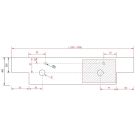 Plan de toilette Deux profondeurs differentes 1201-1500 ARDOISE