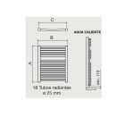 Seche-serviette REQUENA 80 blanc 800 x 500 mm