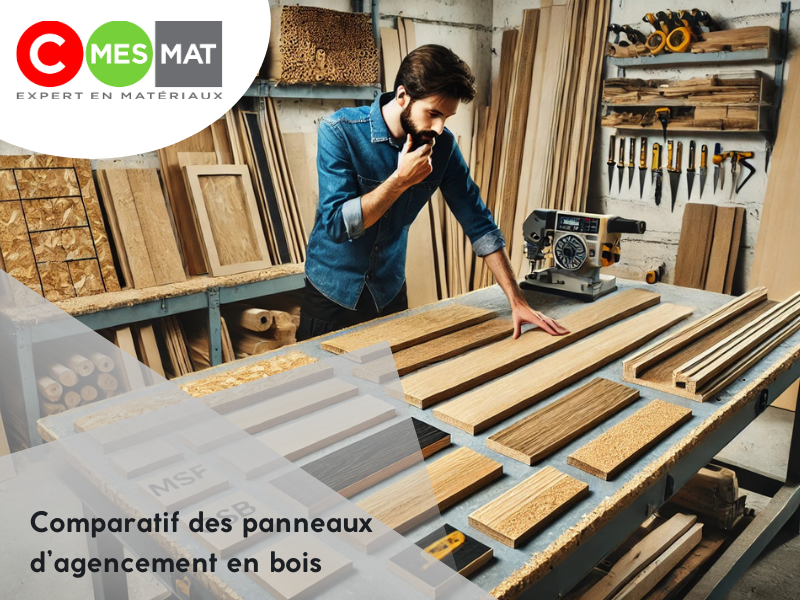 Comparatif des panneaux d’agencement en bois : MDF, OSB, contreplaqué, mélaminé, lequel choisir ?