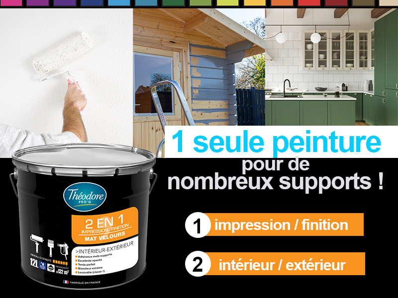1 seule peinture pour de nombreux supports !