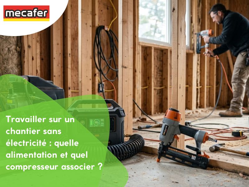 Travailler sur un chantier sans électricité : quelle alimentation et quel compresseur associer ?
