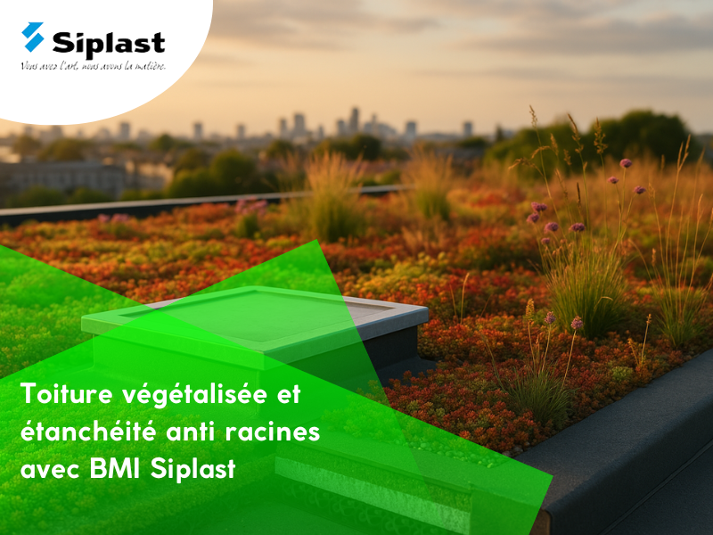 Toiture végétalisée et étanchéité anti racines avec BMI Siplast