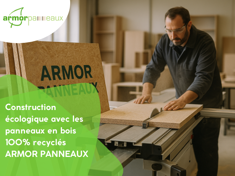 Construction écologique avec les panneaux en bois 100% recyclés ARMOR PANNEAUX