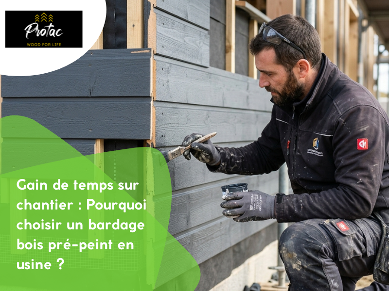 Gain de temps sur chantier : Pourquoi choisir un bardage bois pré-peint en usine ?