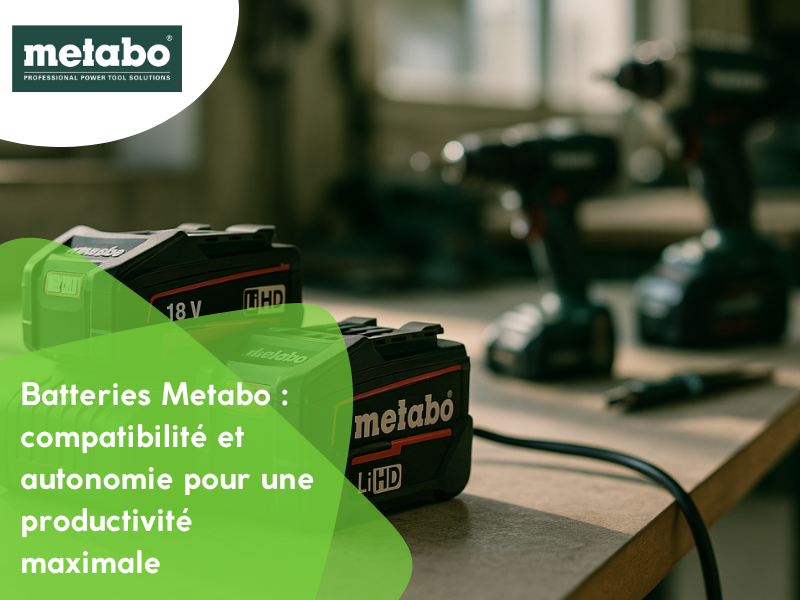 Batteries Metabo : compatibilité et autonomie pour une productivité maximale