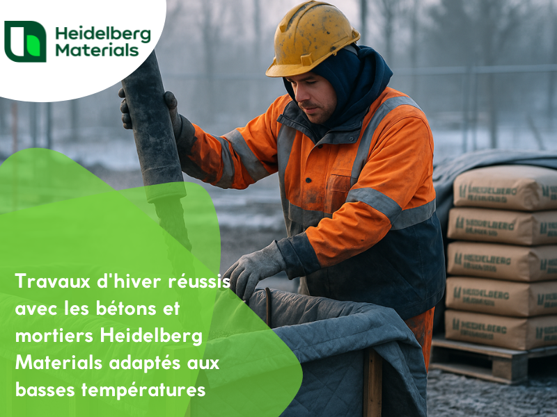 Travaux d'hiver réussis avec les bétons et mortiers Heidelberg Materials