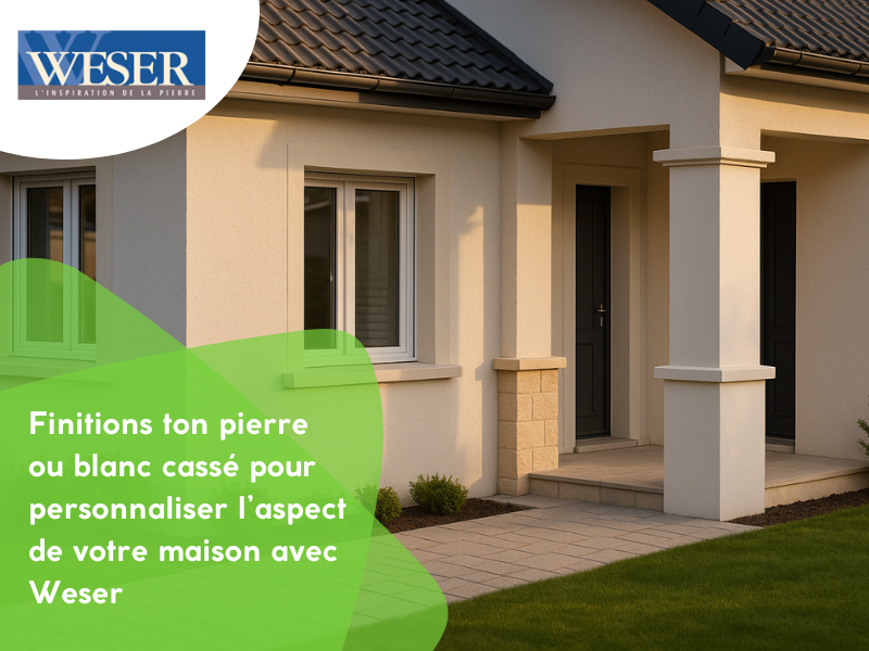Finitions ton pierre ou blanc cassé pour personnaliser l’aspect de votre maison avec Weser