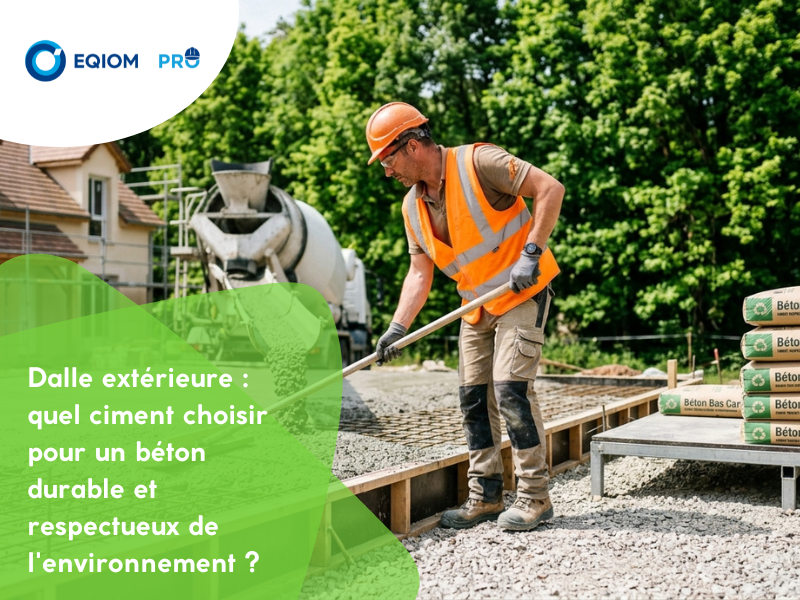Dalle extérieure : quel ciment choisir pour un béton durable et respectueux de l'environnement ?