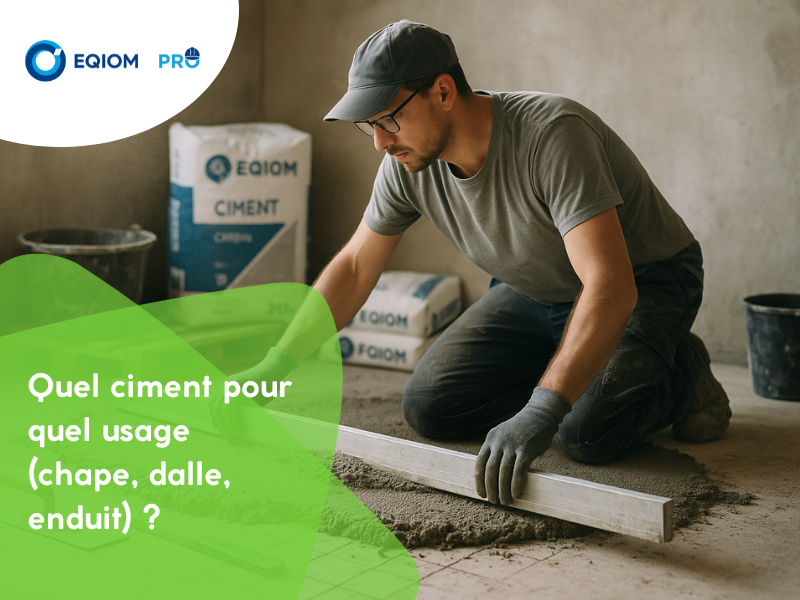 Quel ciment pour quel usage (chape, dalle, enduit) ?