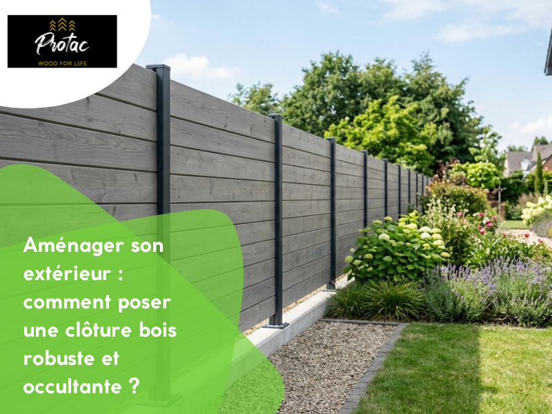Aménager son extérieur : comment poser une clôture bois robuste et occultante ?