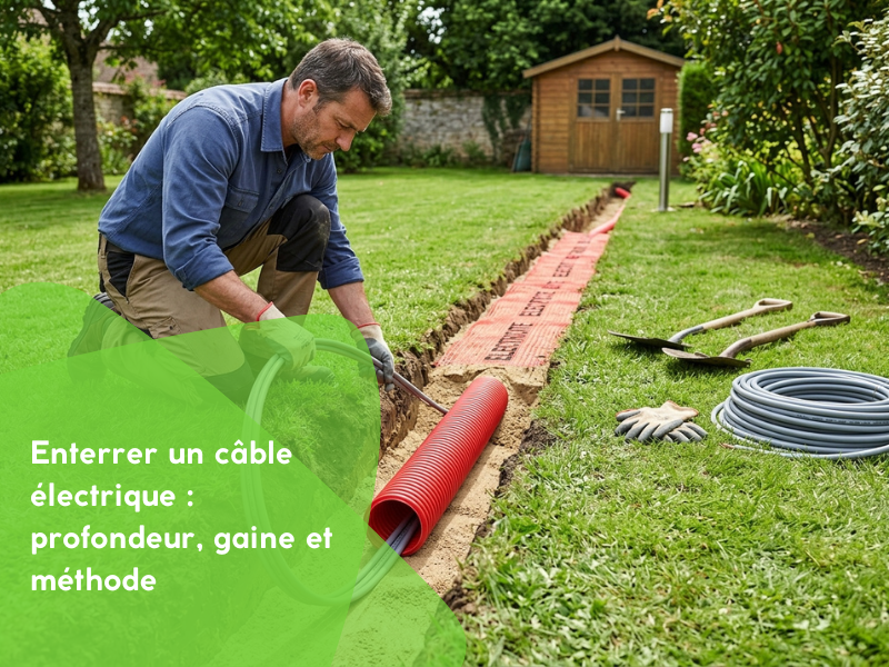 Enterrer un câble électrique : profondeur, gaine et méthode