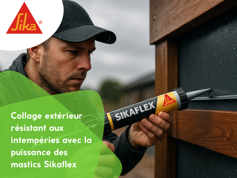 Collage extérieur résistant aux intempéries avec la puissance des mastics Sikaflex