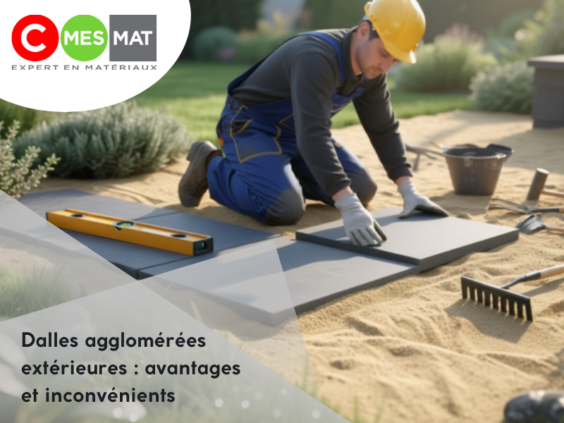 Dalles agglomérées extérieures : avantages et inconvénients