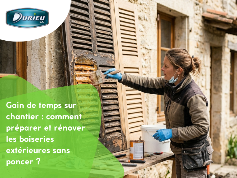 Gain de temps sur chantier : comment préparer et rénover les boiseries extérieures sans poncer ?