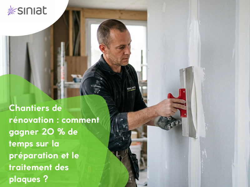 Chantiers de rénovation : comment gagner 20 % de temps sur la préparation et le traitement des plaques ?