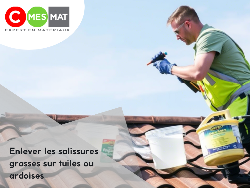 Enlever les salissures grasses sur tuiles ou ardoises