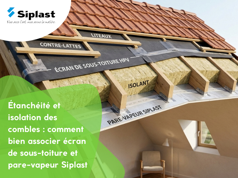 Étanchéité et isolation des combles : comment bien associer écran de sous-toiture et pare-vapeur Siplast