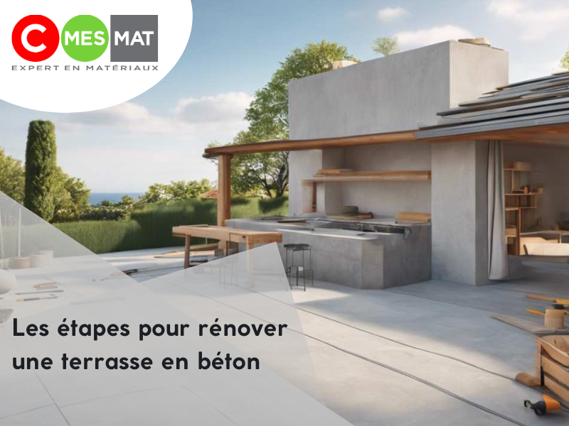 Les étapes pour rénover une terrasse en béton