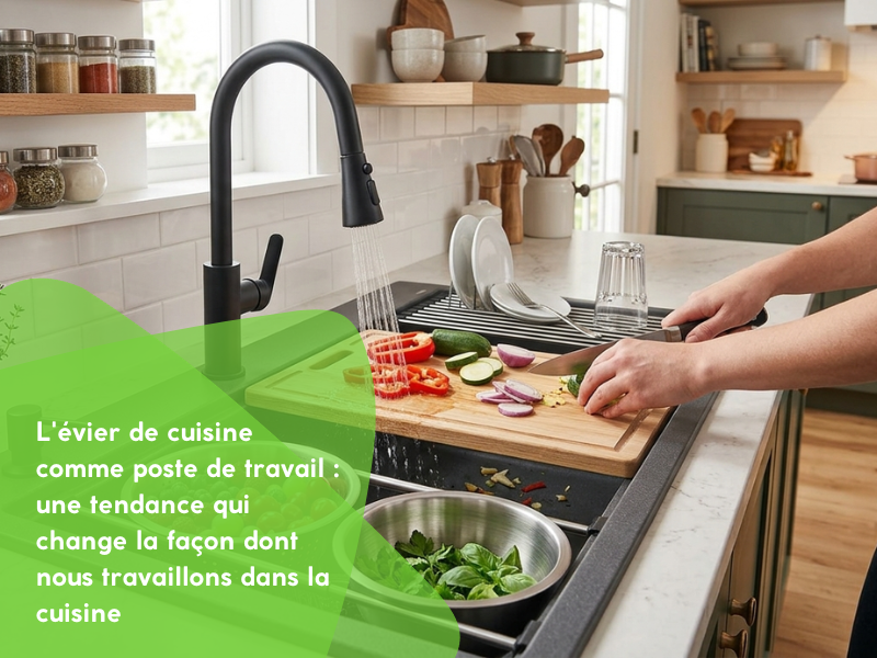 L'évier de cuisine comme poste de travail : une tendance qui change la façon dont nous travaillons dans la cuisine