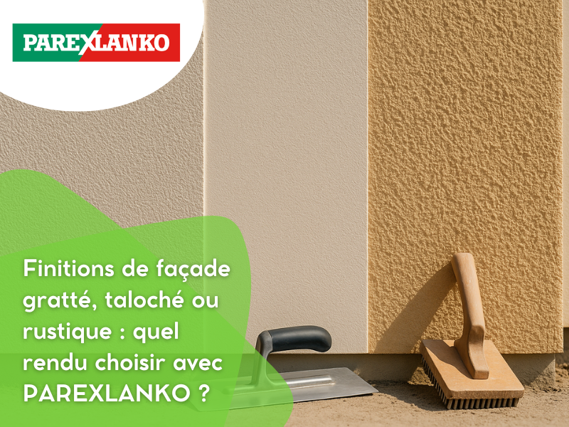 Finitions de façade gratté, taloché ou rustique : quel rendu choisir avec PAREXLANKO ?