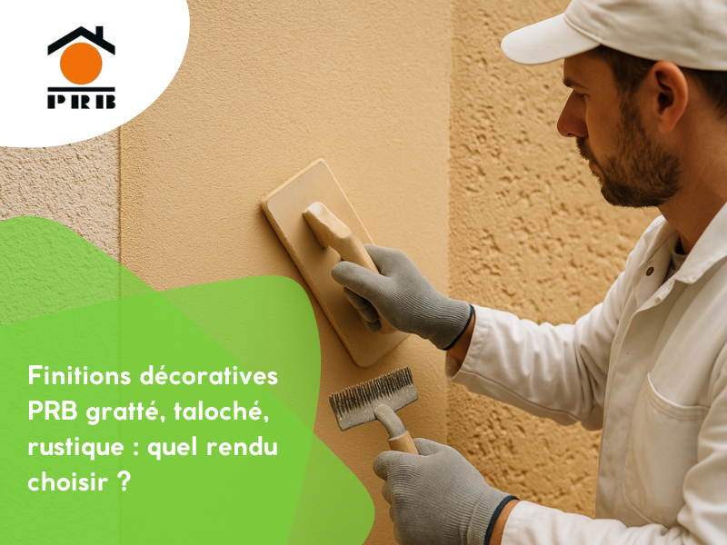 Finitions décoratives PRB gratté, taloché, rustique : quel rendu choisir ?