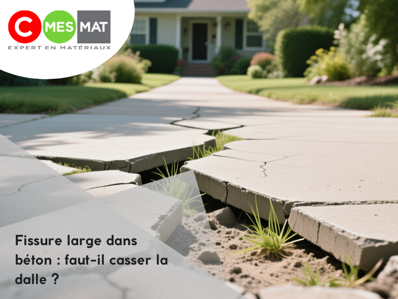 Fissure large dans béton : faut-il casser la dalle ?