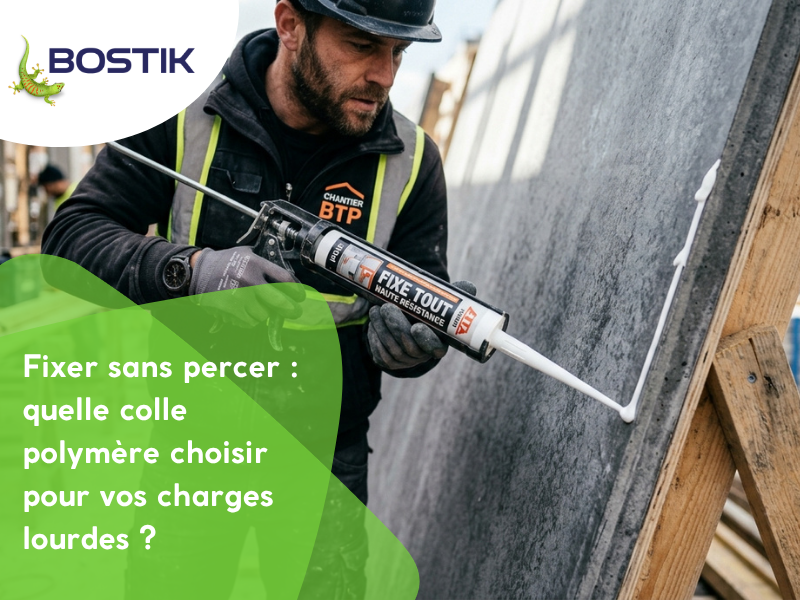 Fixer sans percer : quelle colle polymère choisir pour vos charges lourdes ?
