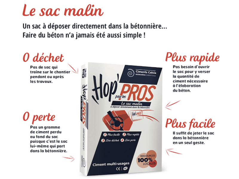 Hop' pour les pros, le sac de ciment malin