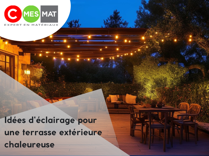 Idées d'éclairage pour une terrasse extérieure chaleureuse