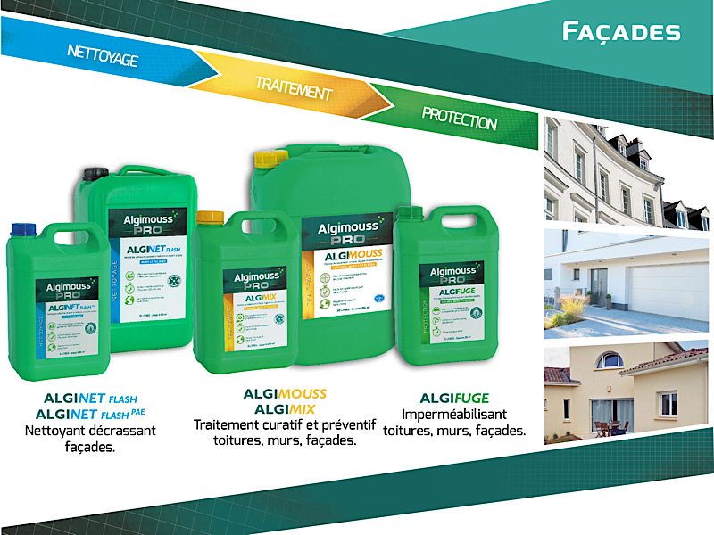 Entretenir ses extérieurs façades grâce aux produits  ALGIMOUSS PRO