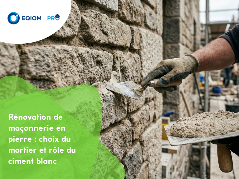 Rénovation de maçonnerie en pierre : choix du mortier et rôle du ciment blanc
