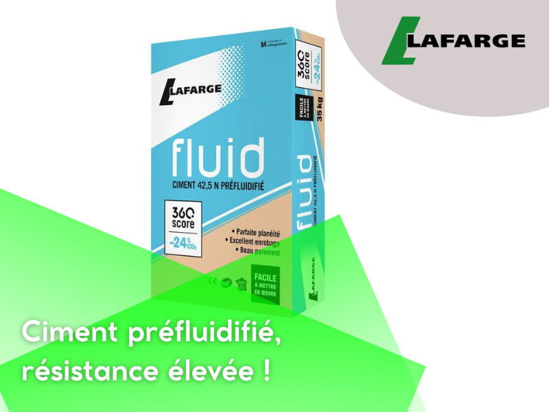 Ciment préfluidifié, résistance élevée