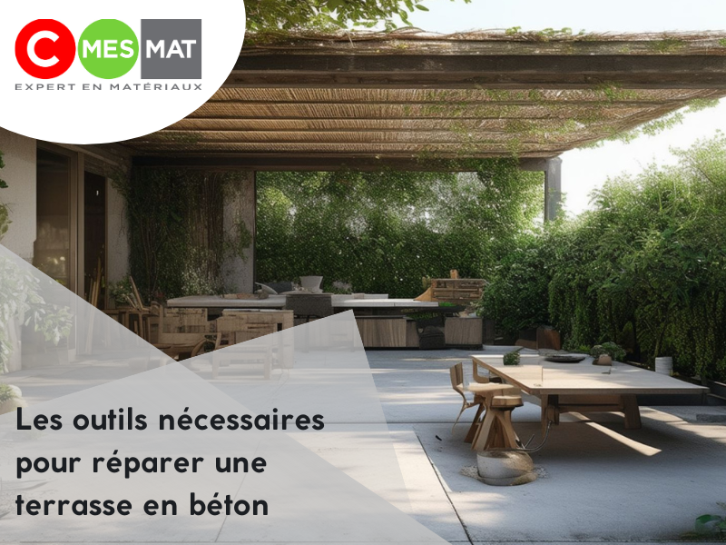 Les outils nécessaires pour réparer une terrasse en béton
