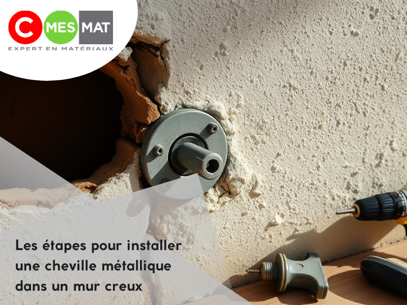 Les étapes pour installer une cheville métallique dans un mur creux