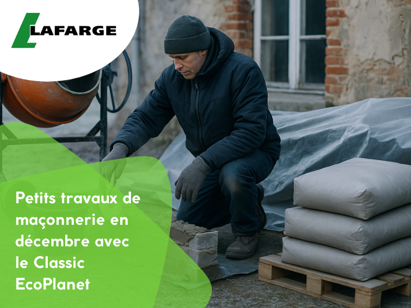 Petits travaux de maçonnerie en décembre avec le Classic EcoPlanet