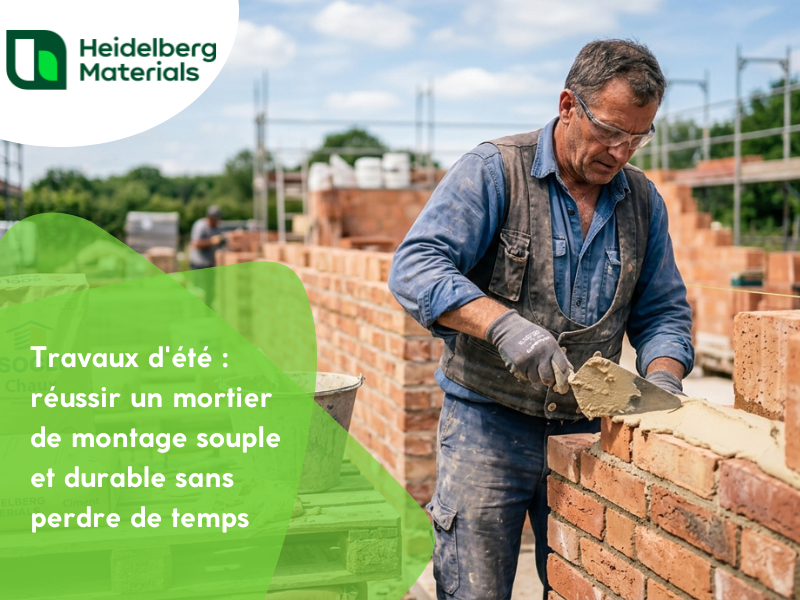 Travaux d'été : réussir un mortier de montage souple et durable sans perdre de temps