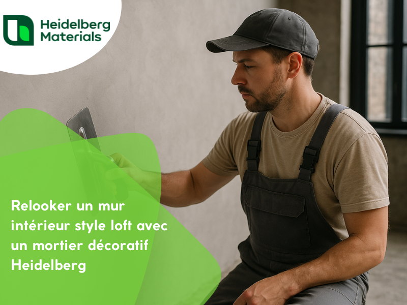 Relooker un mur intérieur style loft avec un mortier décoratif Heidelberg