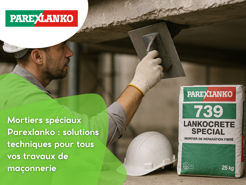 Mortiers spéciaux Parexlanko solutions techniques pour tous vos travaux de maçonnerie